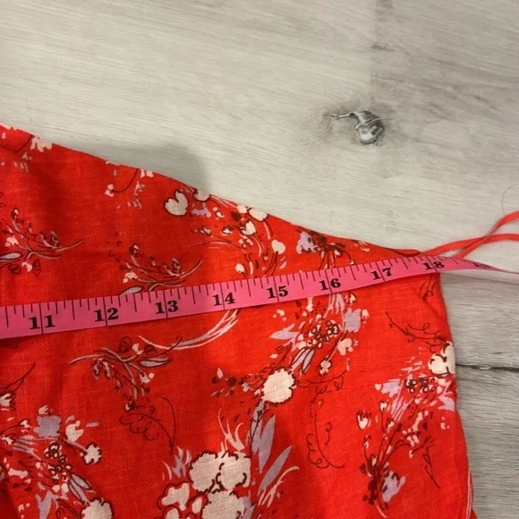 Free People NWOT Floral One Shoulder lined Dress in a Linen/ Rayon blend. - Picture 4 of 6